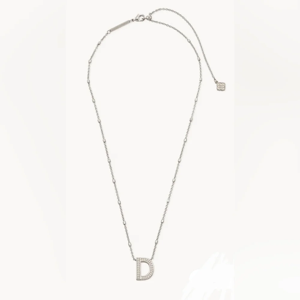 KENDRA SCOTT Initial D Rhodium Over Brass Necklace